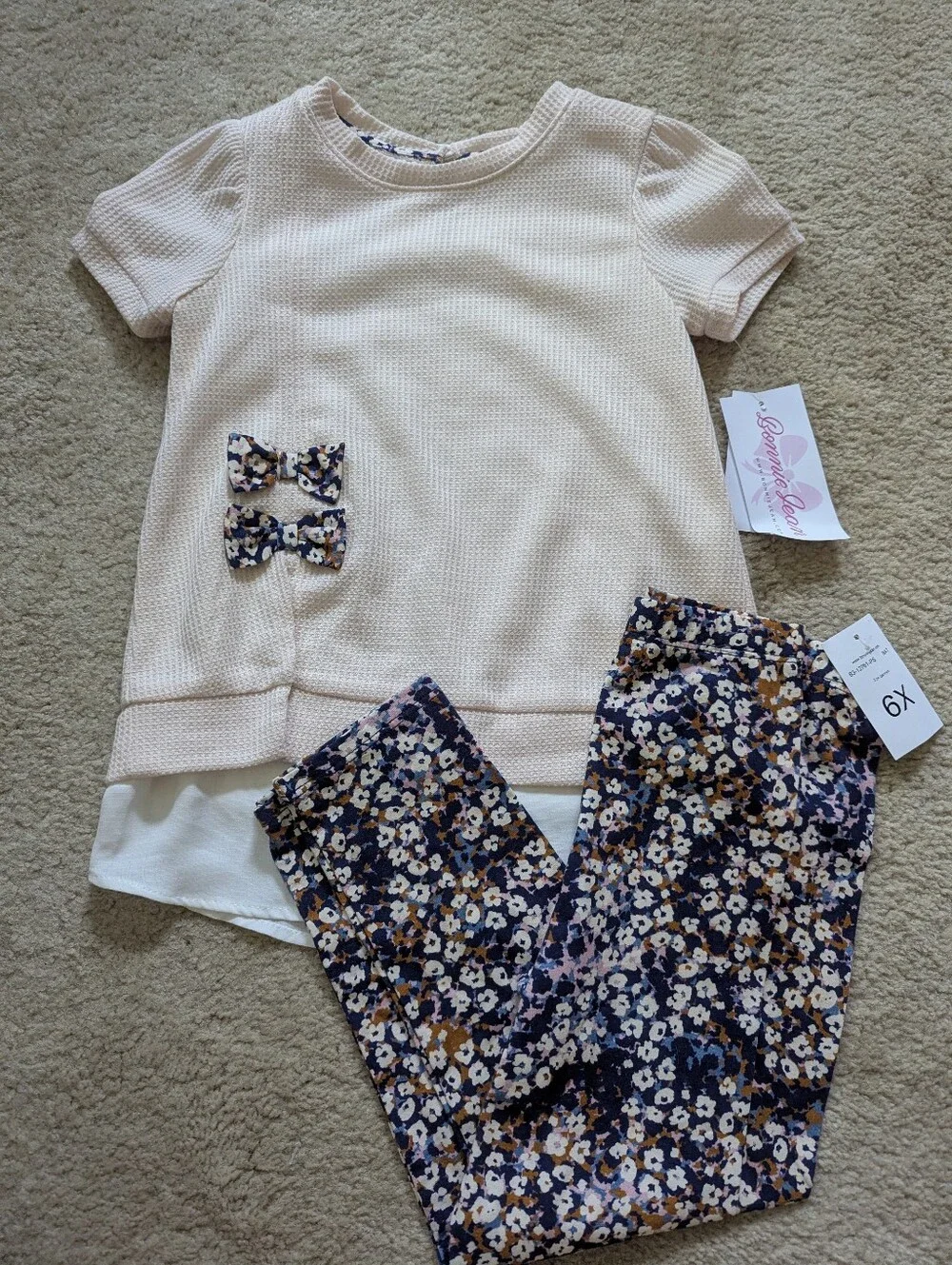 NWT Bonnie Jean 2pc Matching Shirt And Leggings Set 6X